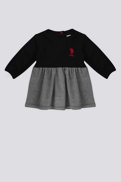 U.S. Polo Assn. Rochie pentru bebeluși cu garnitură neagră Polo Assn