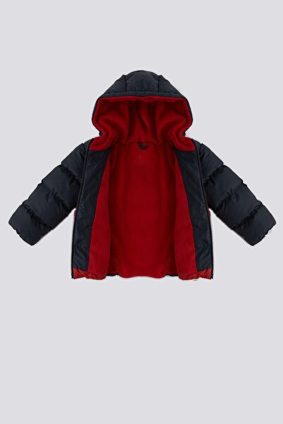 U.S. Polo Assn. U.S. Polo Assn Bordo İçi Polar Kapüşonlu Bebek Mont