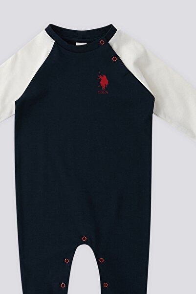 U.S. Polo Assn. U.S. Polo Assn Lacivert Çırçıt Detay Bebek Tulum