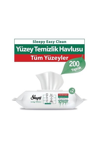 Sleepy 2 Pack Easy Clean 100 Pack Surface Cleaning Towels