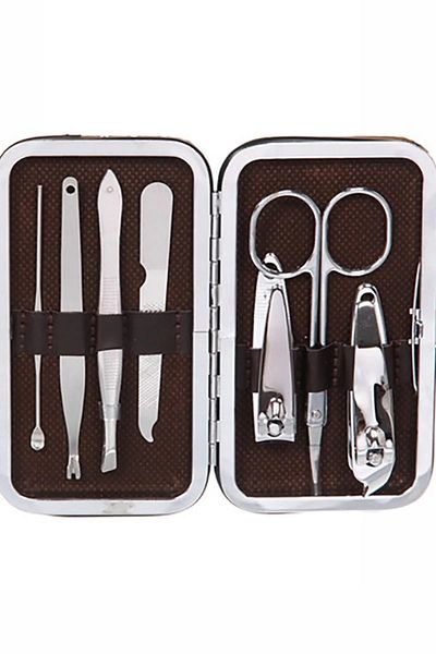 Netsepeti Nail Clipper with Bag Tweezers File 7 Pieces Manicure Pedicure Set
