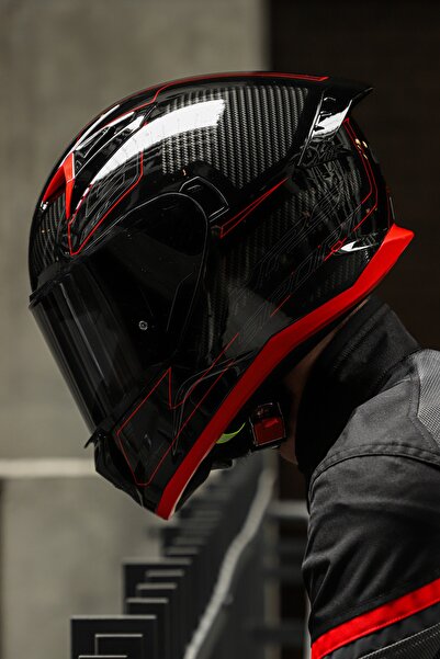 Givi 50.9 ENIGMA SİYAH-TITANIUM-KIRMIZI KASK