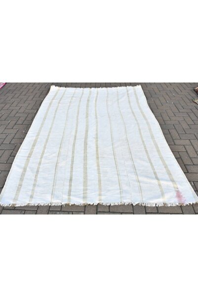 Kayra Export El Dokuma Halı176x234 Cm Salon Kilim, Beyaz Fas Kilim, Nostaljik...