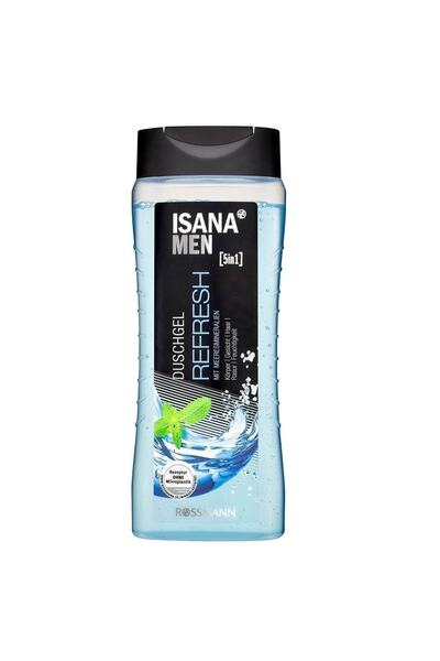ISANA MEN Moisturizing Shower Gel 5 In 1 Refresh For Body, Face, Hair And Shaving 300 Ml