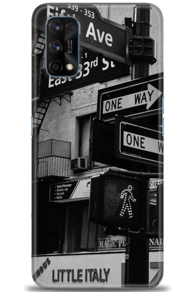 MRCİLETİSİM حافظة Realme 7 Pro مطبوعة بدقة HD - طريقة واحدة + واقي شاشة كامل