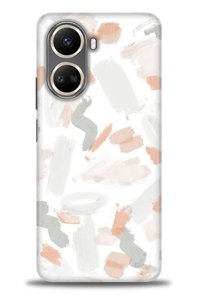 MRCİLETİSİM Realme C55 Case Hd Printed Case-Brush Strokes + Full Screen Prote...