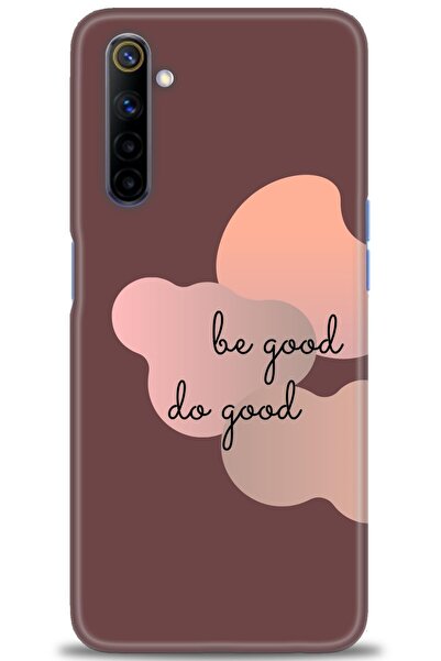 MRCİLETİSİM حافظة Realme 6 مطبوعة بدقة HD - Be Good Do Good + واقي شاشة كامل