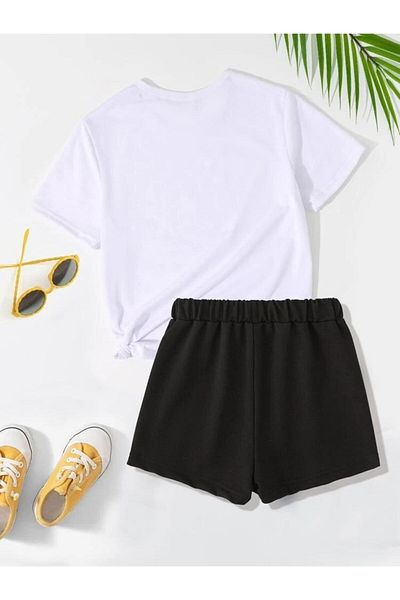 MODERNİZE KIDS GIRL / BOY PANDALS PRINTED BOTTOM SHORTS SET