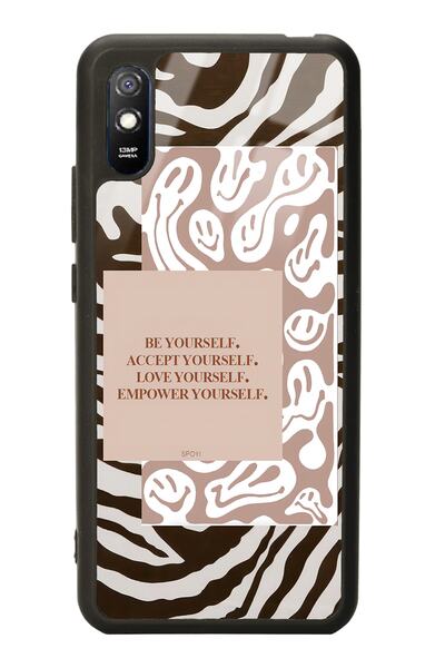 Spoyi Xiaomi Redmi 9A Emoji Zebra Tasarımlı Glossy Telefon Kılıfı