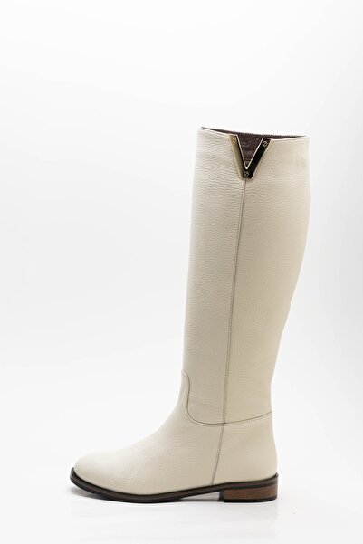 Arzillo Kadın Flotter Deri V Tokalı Çizme