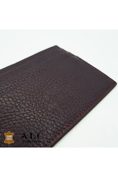ALC Collection Genuine Leather Brown Classic Thin Unisex Card Holder Wallet