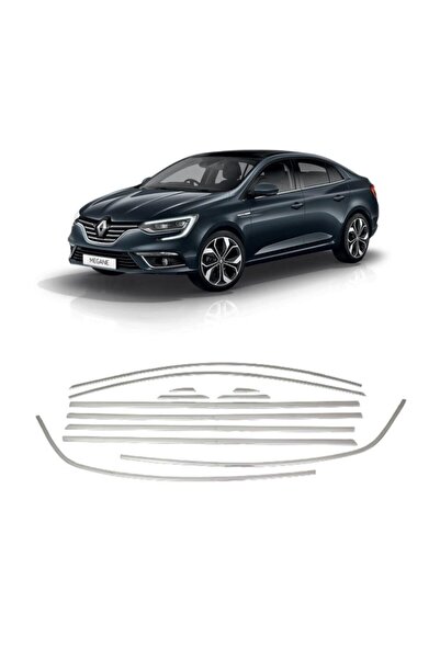 Genel Markalar Renault Megane 4 Sedan 12 Parça Paslanmaz Krom Cam Çerçeve Çıt...