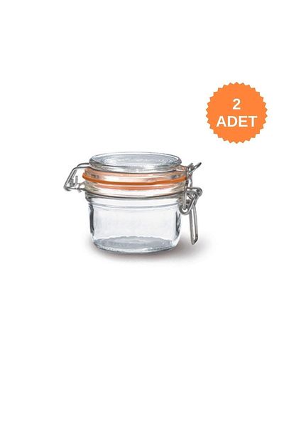 Le Parfait Super Terrines Glass Jar with Clip/Seal 125 ml (2 Pieces)