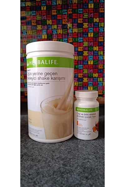 Herbalife Set Mini Vanilya Shake 50 gr Şeftali Aromalı Çay