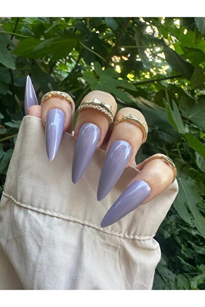 SYBELLE KOZMETİK 20 ADET LEYLAK STİLETTO TAKMA TIRNAK