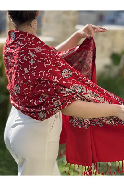 Dervişan İpekçilik %100 Gümüş İşlemeli İpek Şal