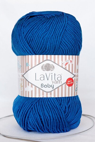 LaVita Yarn Baby El Örgü Ipligi, Taka Yarn (NEBULA MAVİ-5309)
