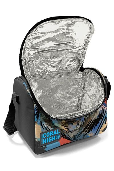 Coral High Set cutie de prânz pentru băiat Grey Black Wolf