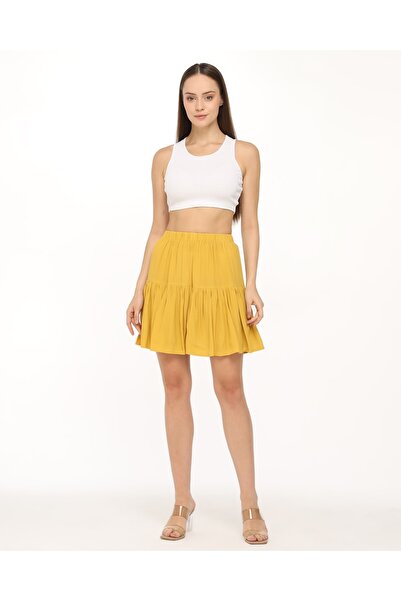 Genel Markalar KREP KUMAŞ DÜZ RENK ŞORT ETEK