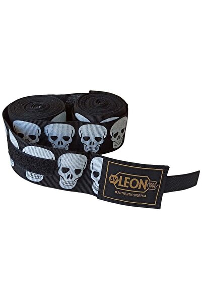 SPORIO επίδεσμος πυγμαχίας Big Skulls Skull 5 Yards Boxing Bandage Μαύρος