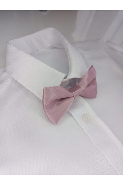 GallanD Pink Children's Satin Birthday Wedding Special Day Practical Elastic Bow Tie 10 Pack