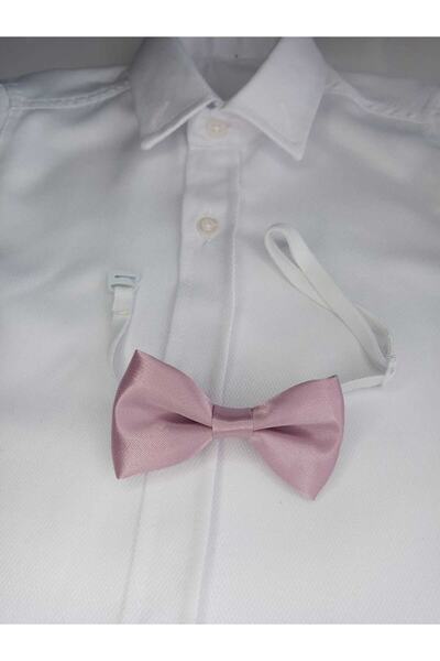 GallanD Pink Children's Satin Birthday Wedding Special Day Practical Elastic Bow Tie 10 Pack