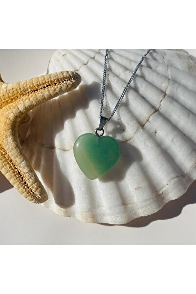 Takıcıdayım AVENTURİN KALP DOĞALTAŞ KOLYE