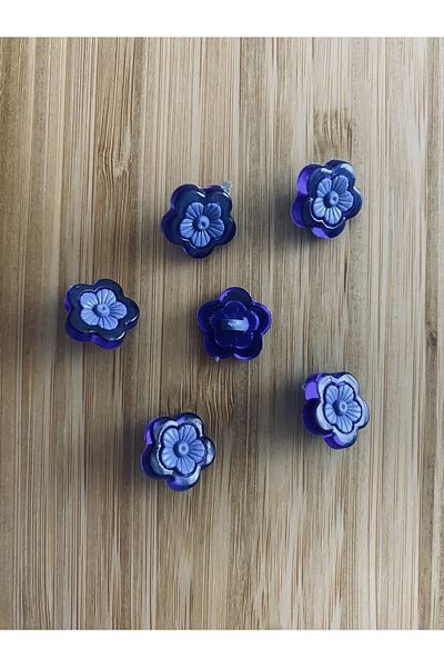 Öztürk Transparent plastic daisy baby button with bottom sewing. 1.5cm. 6 pack.