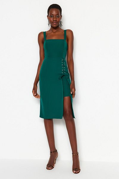 Bershka green dress hotsell