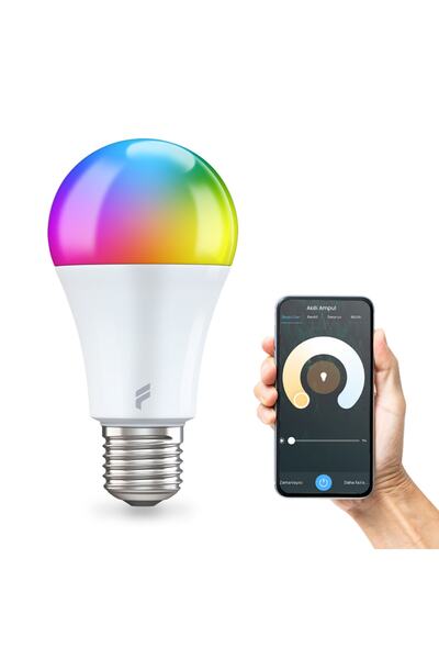 Fonri Akıllı Led Ampul (16.7 MİLYON RENK) Ve Kablosuz Kapı Pencere Sensörü Seti, Wifi, Uzaktan Takip