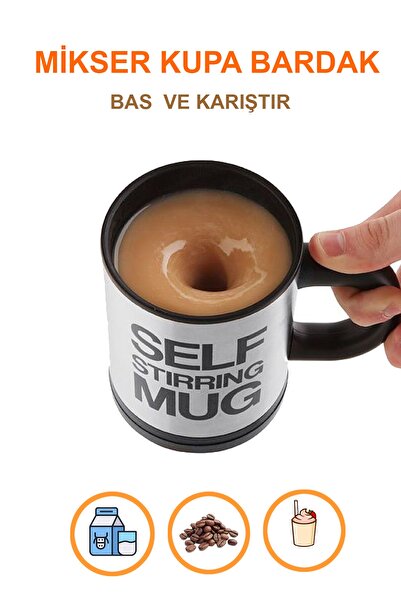 TECHNOMEN Mikser Kupa Bardak Kendi Kendine Karıştıran Tek Tuşla Kolay Kullanım