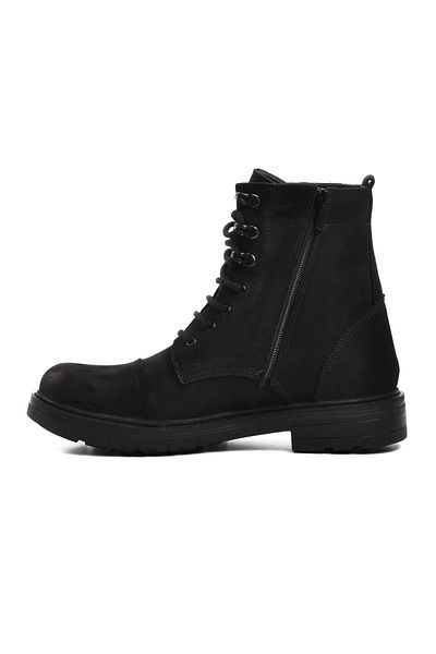 Pierre Cardin 381800   Μαύρες ανδρικές μπότες από γνήσιο δέρμα Nubuck