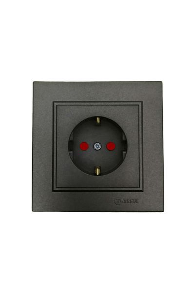 MAKEL KAREA Child Proof Grounded Socket + Frame (Smoked)