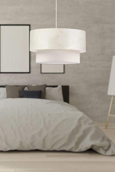 HOMİNG Artgift Cake - Single Pendant Lamp, Cream Colored Patterned Bedroom Lounge Living Room