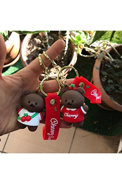 sumicorn Cute Bears Lover Bff Couple 3D Silicone Keychain And Bag Accessory 2...