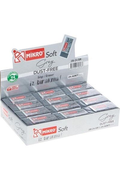 Mikro Eraser 2b 24gr Gray 24 Pack /