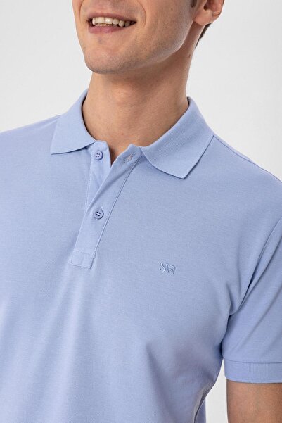 SÜVARİ Μπλούζα Polo Yaka Regular Kalıp Μπεζ Μπλε Armürlü