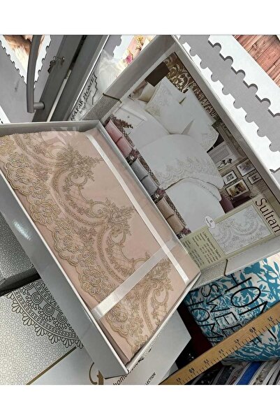 COCOTARZ Dowry French Lace Duvet Cover Set 6 Pieces Beige Color