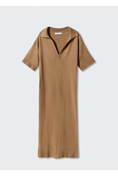 MANGO Woman Yırtmaçlı Triko Elbise
