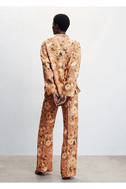 MANGO Woman Keten Karışımlı Çiçekli Bluz