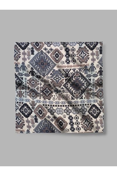 LU&MA Patterned Chiffon Scarf