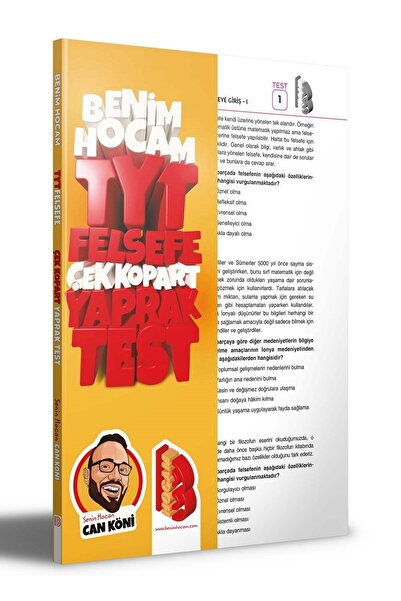 Benim Hocam Yayınları 2023 TYT Felsefe Çek Kopar Yaprak Test Benim Hocam Yayınları