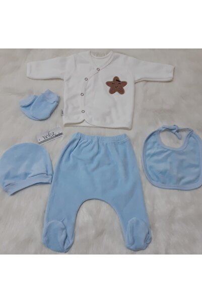 YEKA BEBE طقم زيبين مخملي مكون من 5 قطع