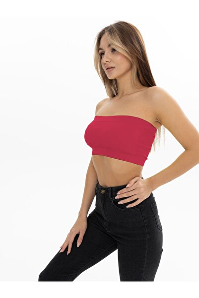 MİSTİRİK Palude Model Seamless Knitted Model Half Body Bondeo Claret Red Color