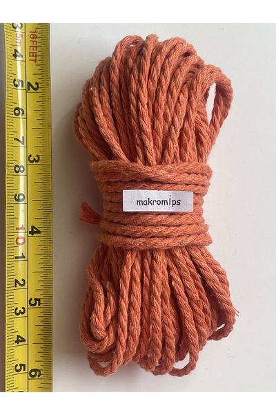 Makromİps MAKROME 10 μέτρα 3 Twist Twists Βαμβακερό σχοινί Μπρελόκ Rainbow - Πολύ Κορδόνι Χόμπι