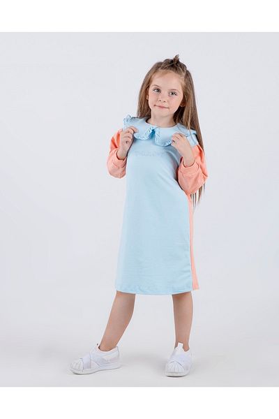 Harika KIDS Girl's Two Thread Fabric Medium Thickness Long Sleeve Knitted Basic Dress
