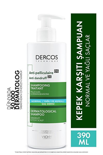 Vichy Dercos Anti-Pel Kepeğe Karşi Etkili Bakim Şampuani -Normal/Yağli Saçlar 390 .ML....Vichy_