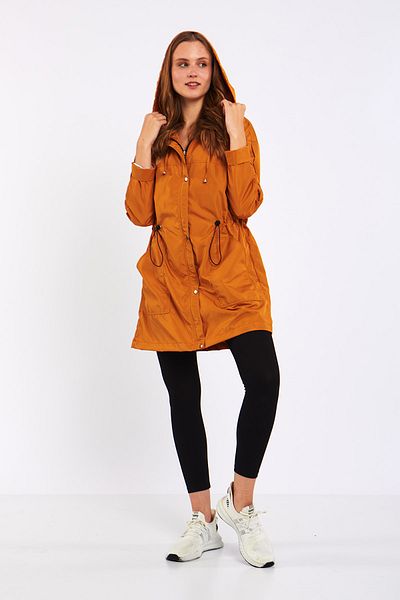 Moda Tuğram Αδιάβροχο & Αντιανεμικό Micro Midi Mustard