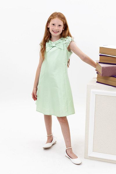 Polin GREEN GIRL'S DRESS