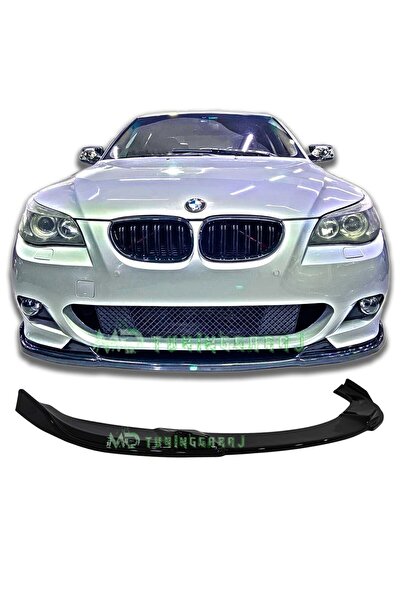 mdtuninggaraj Bmw 5 Serisi E60 2004-2010 M-Tech Tampon Uyumlu Parlak Siyah Plastik Ön Tampon Lipi